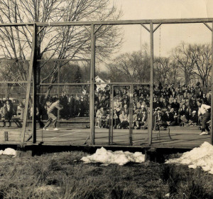 Cliff Sutter and Sidney Wood (right) beat Addison Wilson and Gordon Sanford.
