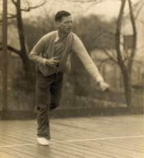 Earle Gatchell on first court.