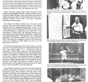 Platform Tennis News covered the event