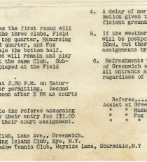 Arrangements regarding the 1936 Nationals. The entry fee was one dollar per person.