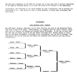 First APTA Newsletter