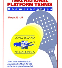 1992 National Platform Tennis Championships, Long Island, March 26-29, 1992