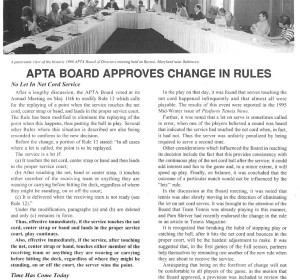 Platform Tennis News, Summer 1996