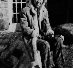 Phoebe Creamer in her favorite spot - the Felix McCrea memorial rock.