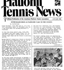 Platform Tennis News, January 1984
