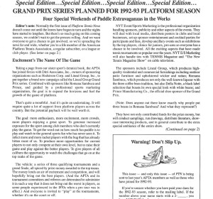 Platform Tennis News announces the Lineal Group Grand Prix Series