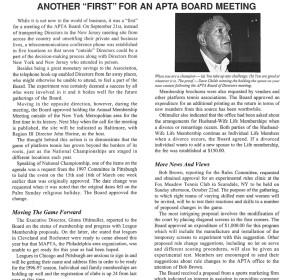 APTA Board meetings are not all work. David Childs shows his form