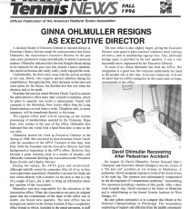 A serious accident to her son required Ginna to resign after nine successful years as Executive Director