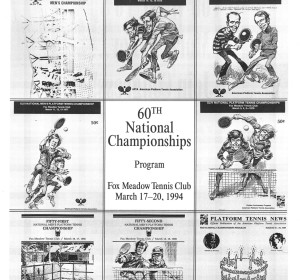 60th National Championships Tournament Brochure, Fox Meadow Tennis Club, March 17 - 20, 1994