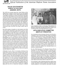 Mid-Winter edition of Platform Tennis News