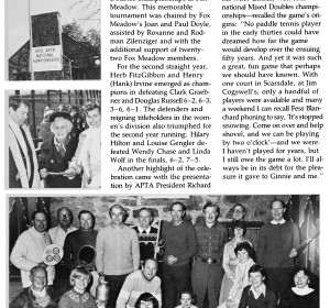 Golden anniversary of platform tennis celebration at Fox Meadow
