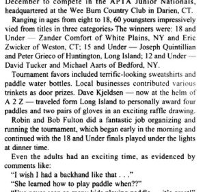 Platform Tennis News, Winter 1996