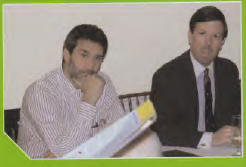 Incoming President Mark Fischl and retiring President John Horine