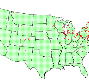 Location of R. J. Reilly courts, 1997